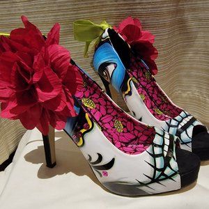 Iron Fist Ladykiller Peep Toe Platform Heels